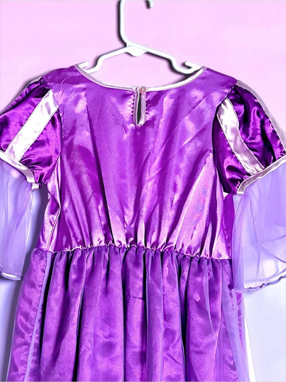 NWT Disney Store Rapunzel Princess Costume Dress Lavender Satin Girls Size 5/6